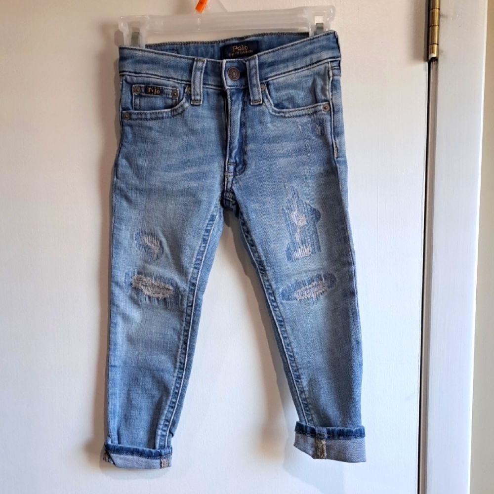 Polo Ralph Lauren Kids Distressed Jeans - Light Blue